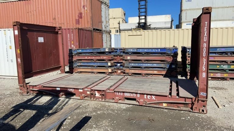 20ft Used Flat Rack Shipping Container for Sale